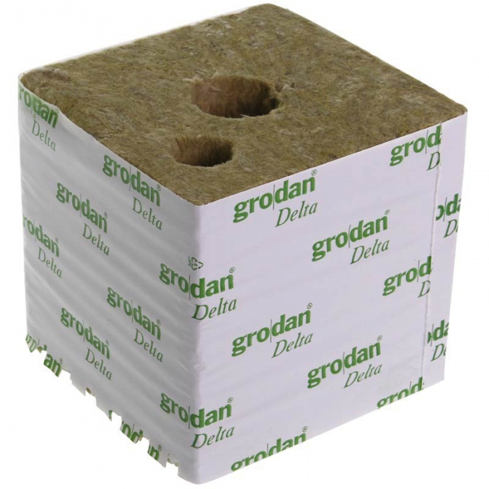 Κύβος Πετροβάμβακα Grodan 6'' (150x150x142mm) με διάμετρο τρύπας 40mm