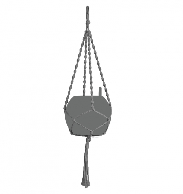 Μακραμέ Cotton BOHO 90 grey