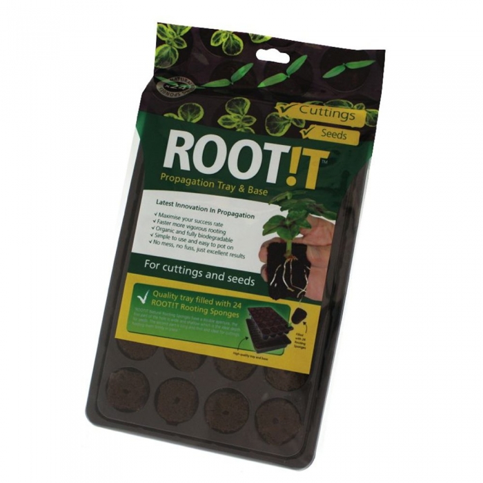 ROOT!T Natural Rooting Sponges 24 Cell Filled Trays