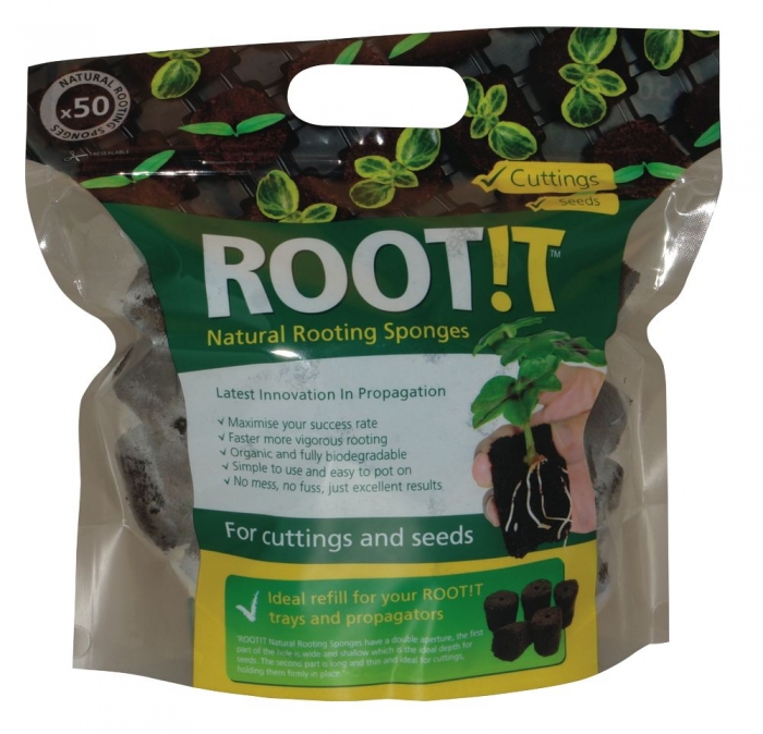 ROOT!T Natural Rooting Sponges 50 Refill Bag