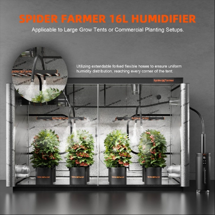 Spider Farmer 16L Cool Mist Humidifier for Plants