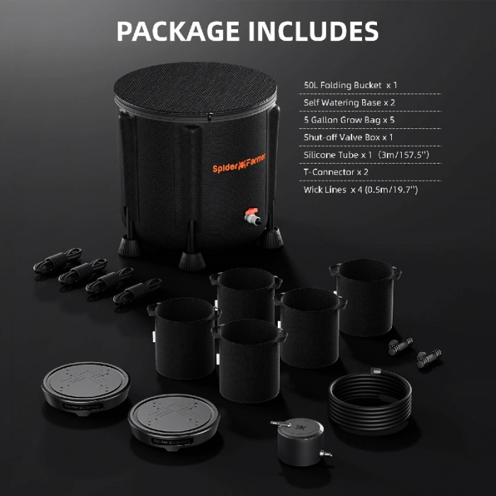 Spider Farmer 2 Pcs Self-watering System Kits For Indoor Grow Tents