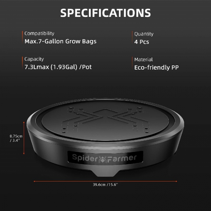 Spider Farmer 4 Pcs Self-watering System Kits For Indoor Grow Tents