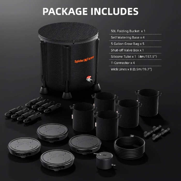 Spider Farmer 4 Pcs Self-watering System Kits For Indoor Grow Tents