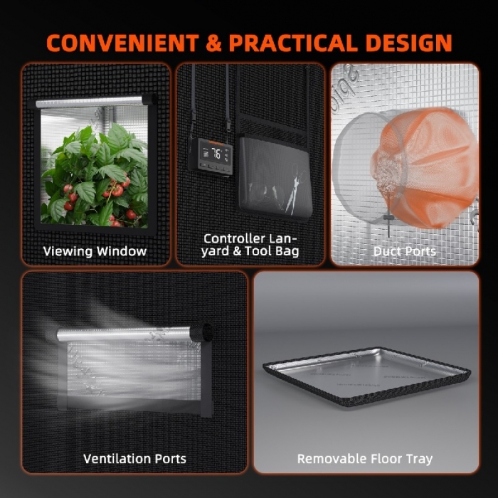 Spider Farmer 70x140x200cm Indoor Grow Tent 1680D