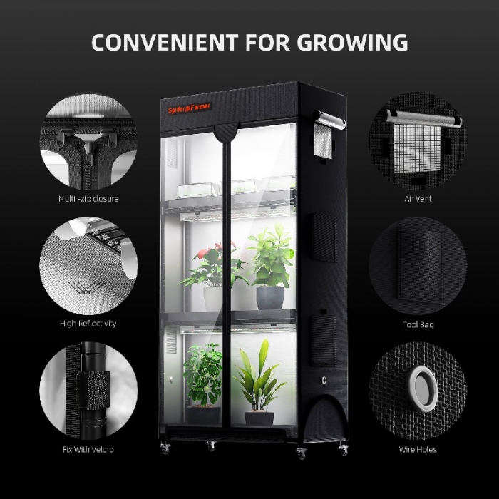 Spider Farmer Plant Stand 110 with Grow Lights 108w