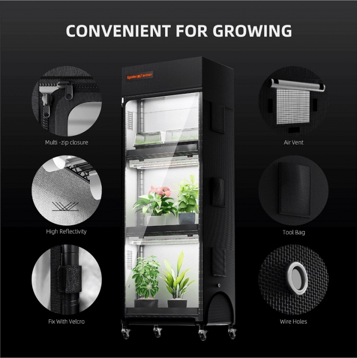 Spider Farmer Plant Stand 60 with Grow Lights 54w