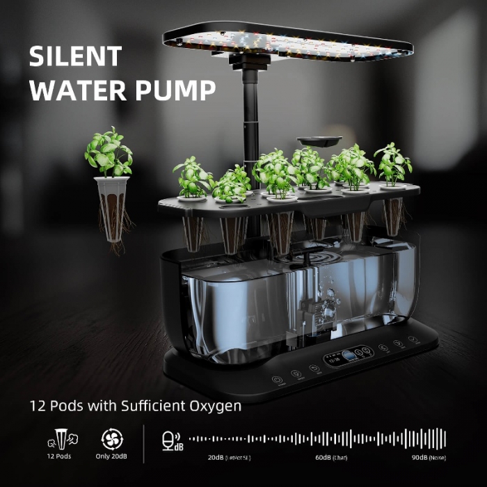 Spider Farmer SmartG12 Hydroponics Growing System Indoor Herb Garden With APP & Wifi Controlled