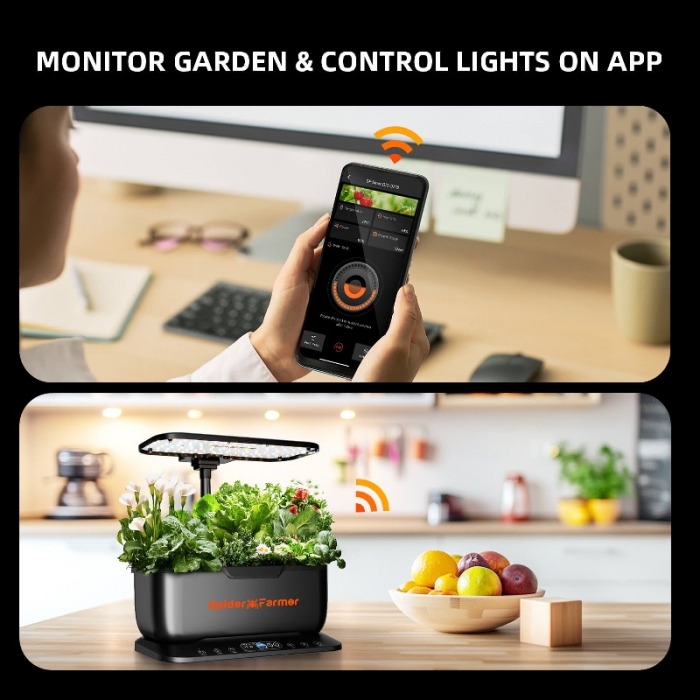 Spider Farmer SmartG12 Hydroponics Growing System Indoor Herb Garden With APP & Wifi Controlled