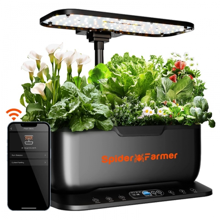 Spider Farmer SmartG12 Hydroponics Growing System Indoor Herb Garden With APP & Wifi Controlled