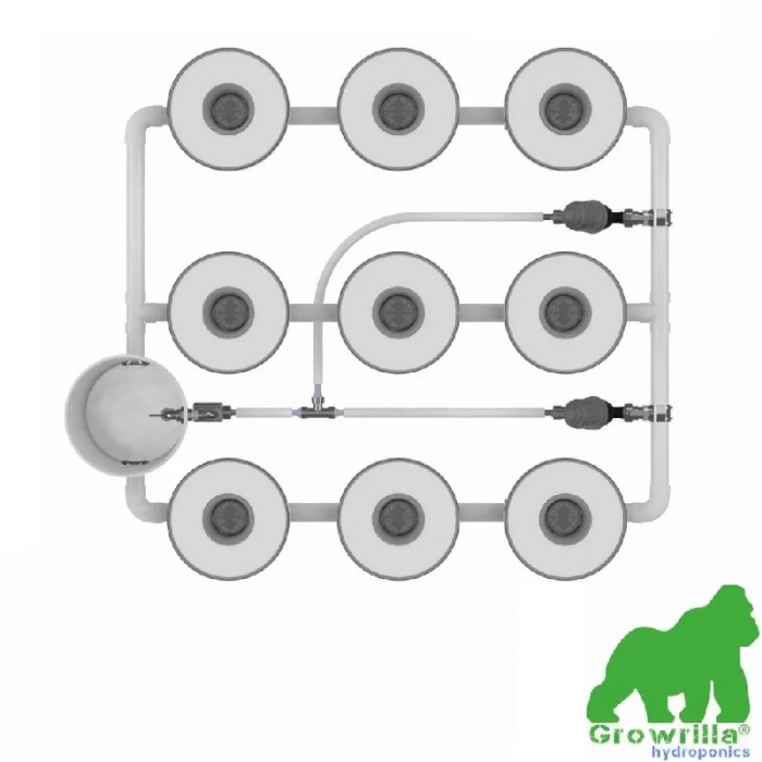 Σύστημα Υδροπονίας Growrilla RDWC PRO 9 POTS