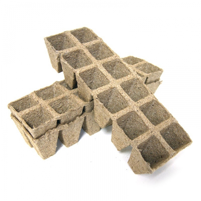 VG GARDEN - 36 square peat pots 3.5x3.5x5cm
