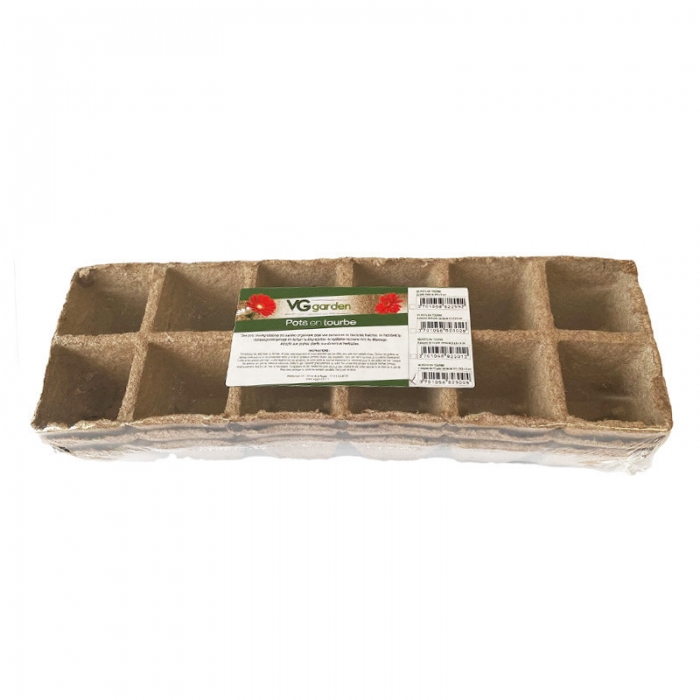 VG GARDEN - 36 square peat pots 6x6cm