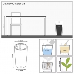 LECHUZA-CILINDRO Color 23 slate